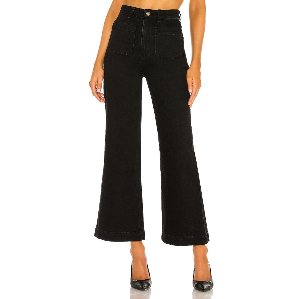 ROLLA'S Black High-Rise Flare Jeans